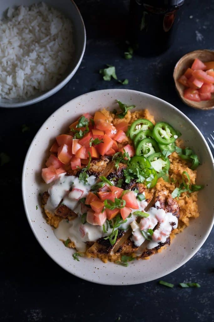 Chipotle Chicken with White Queso Cheese Sauce