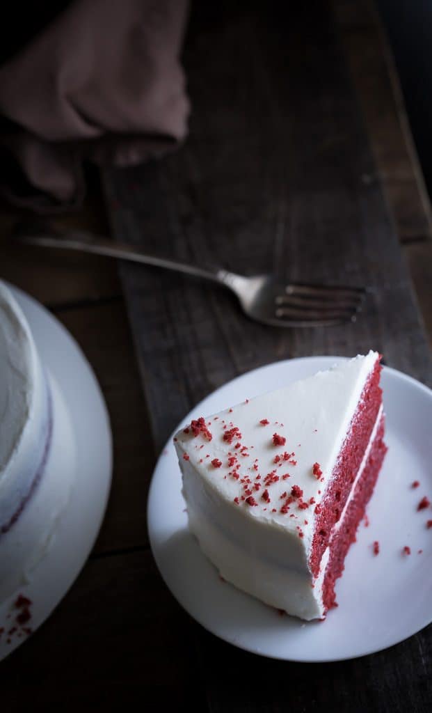 Moist Red Velvet Cake and Whipped Cream Cheese Frosting