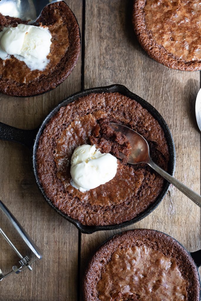 Delicious Chewy and Fudgy Toffee Brownies served hot straight out of the oven