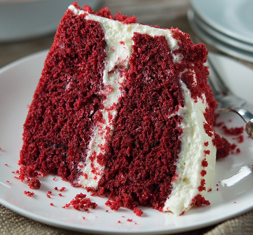 Cake slice on plate