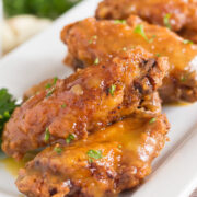 wings on white plate