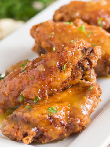 wings on white plate
