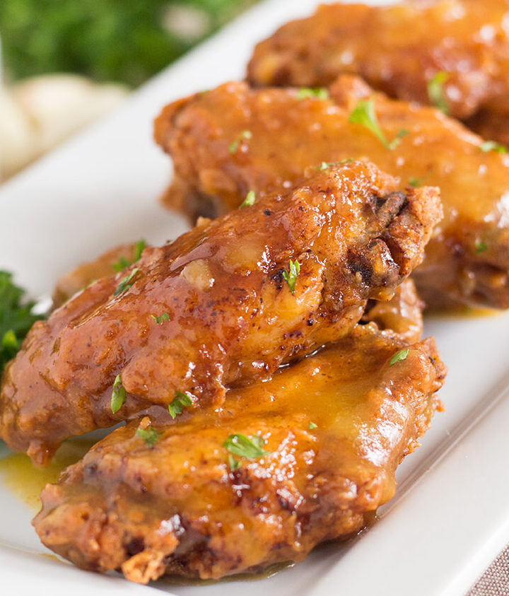 wings on white plate