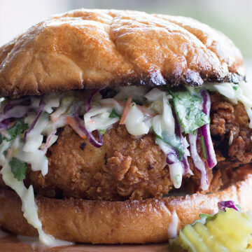 Sandwich on cutting board