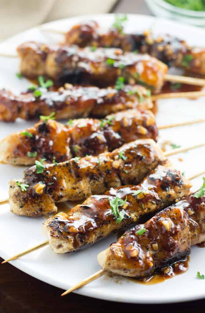 I made these delicious Apricot and Ginger Glazed Chicken Skewers for dinner the other night and now my hubby is asking for them again! Husband approved!