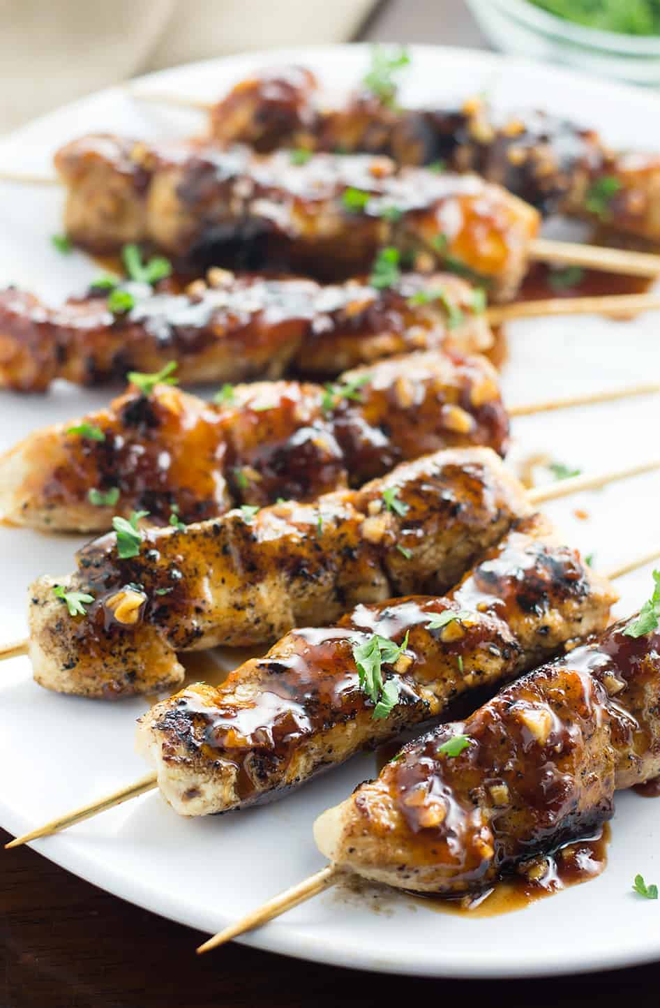 Asian Glazed Chicken Skewers