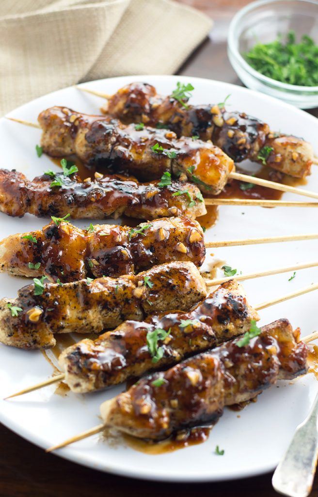 Apricot and Ginger Glazed Chicken Skewers DSC_0480