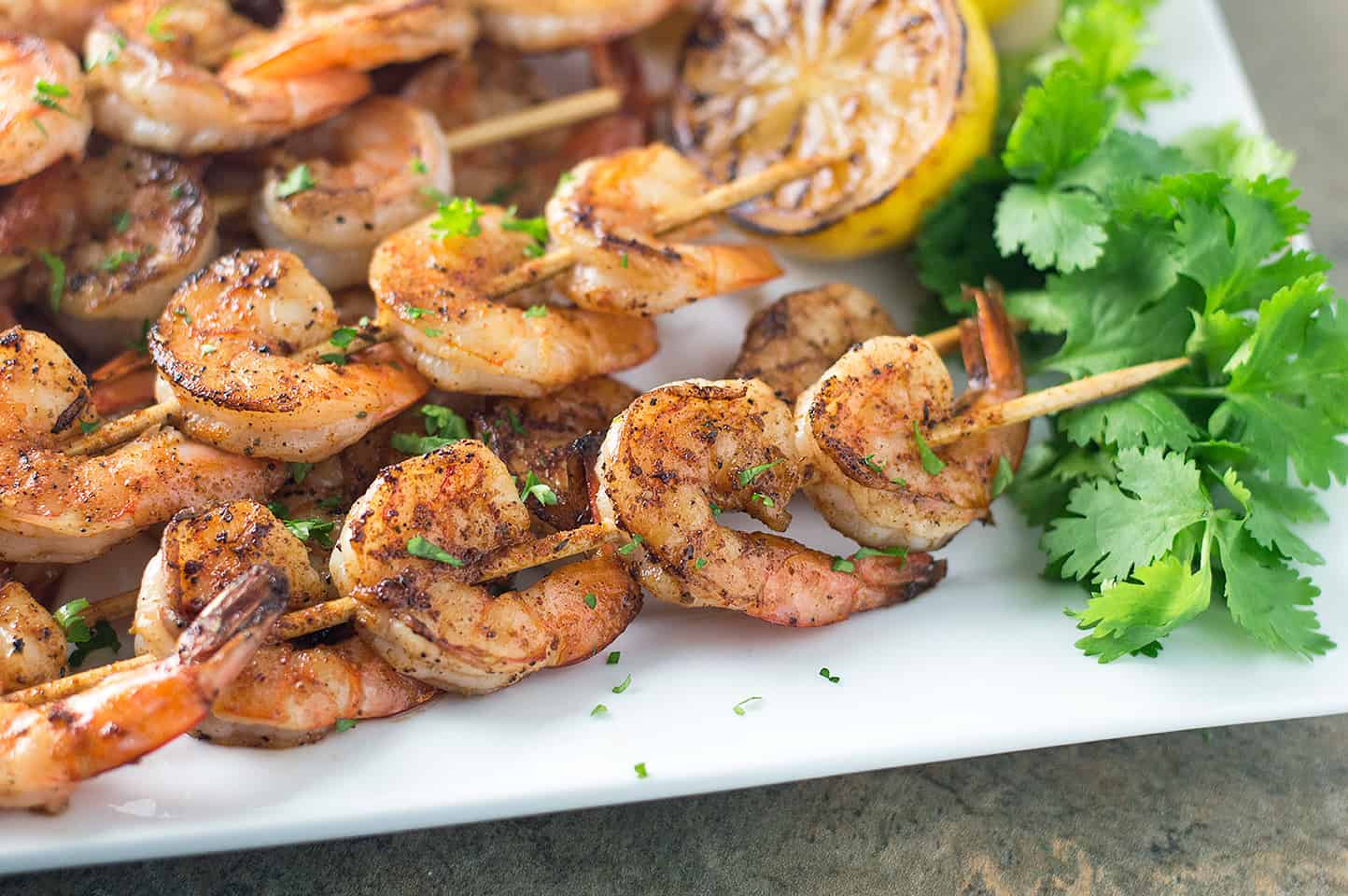 Grilled Garlic Cajun Shrimp Skewers 