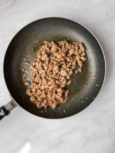 Ground Sausage In Pan