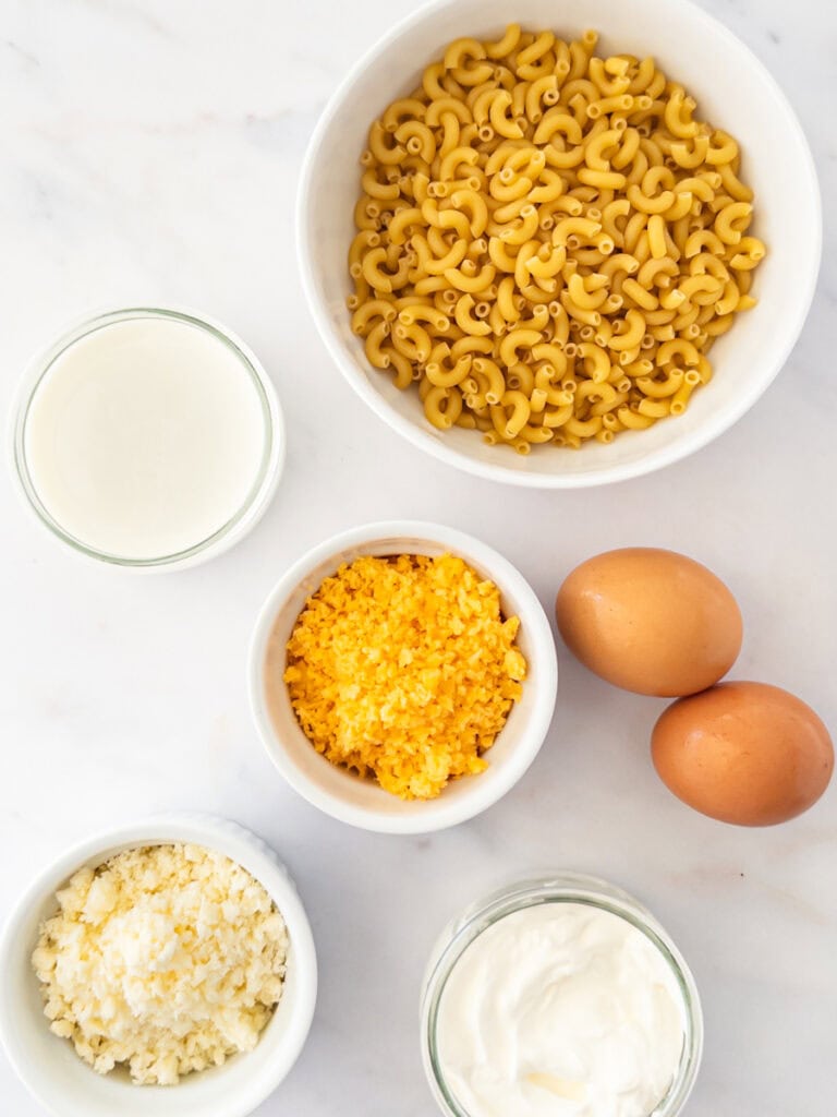 Ingredients for Macaroni and Cheese