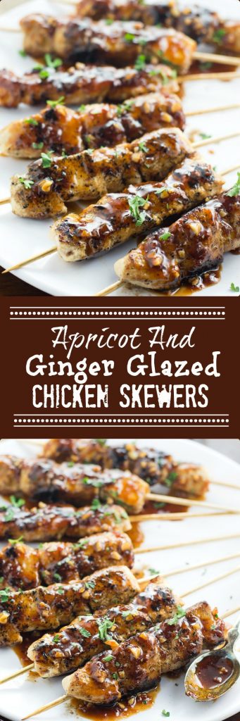 I made these delicious Apricot and Ginger Glazed Chicken Skewers for dinner the other night and now my hubby is asking for them again! Husband approved! 