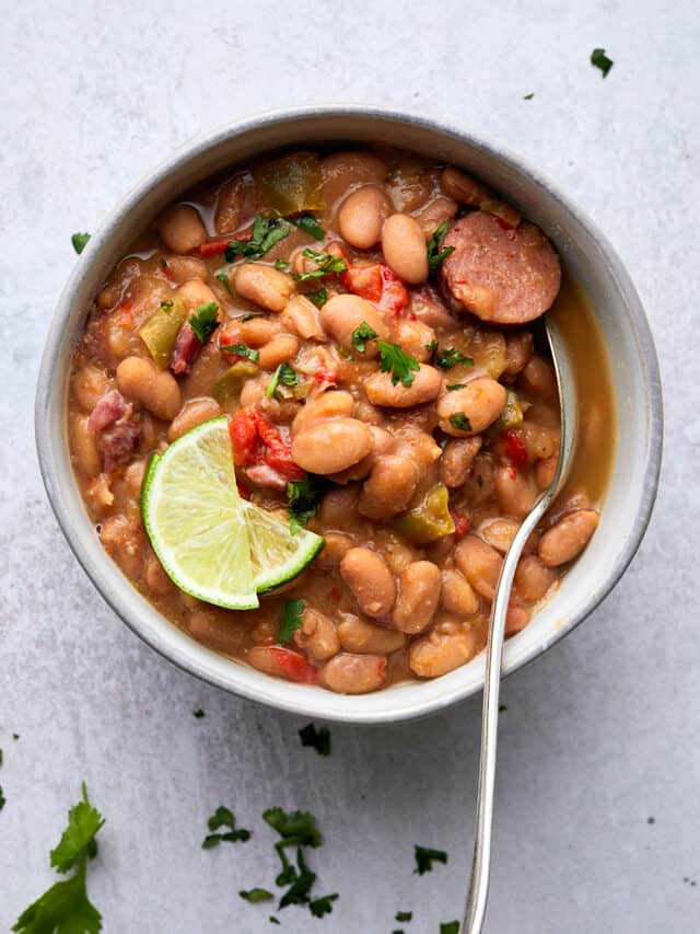 Easy Slow Cooker Charro Beans