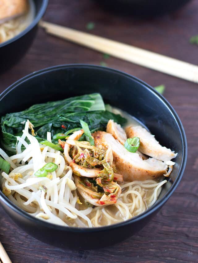 Miso Soup Ramen Bowl Using Leftovers