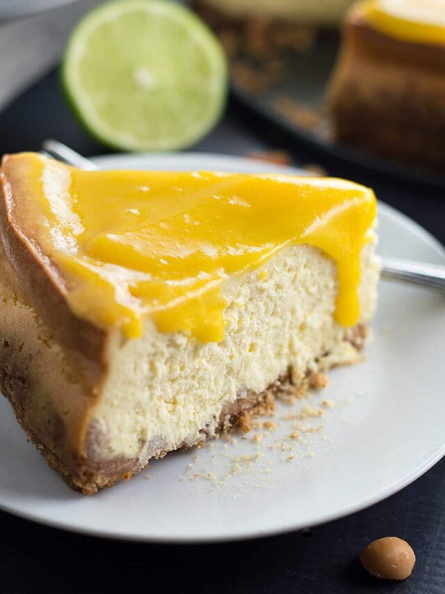 Mango Cheesecake with Macadamia Nut Crust