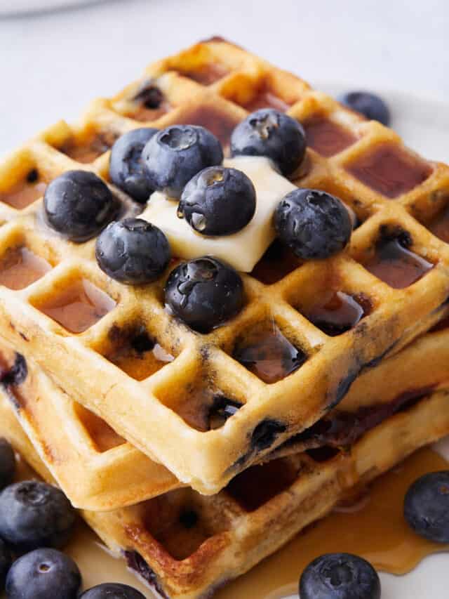Blueberry Ricotta Waffles