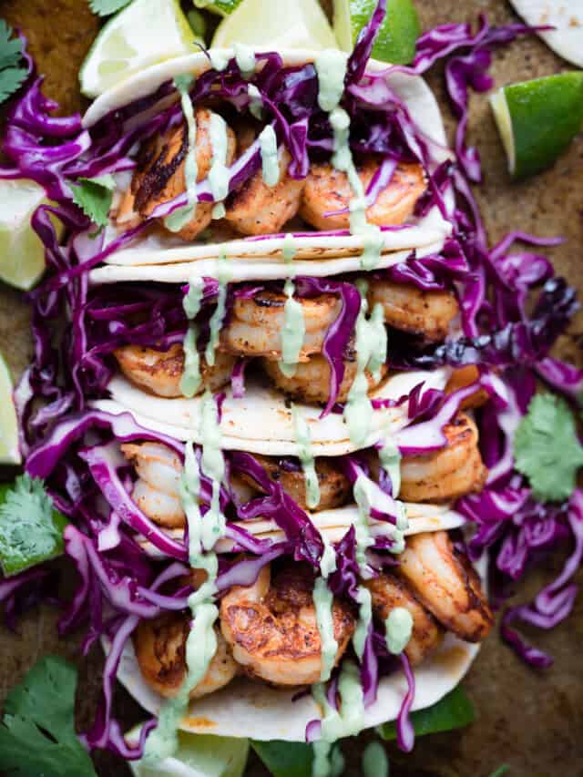 Shrimp Tacos with Avocado Ranch