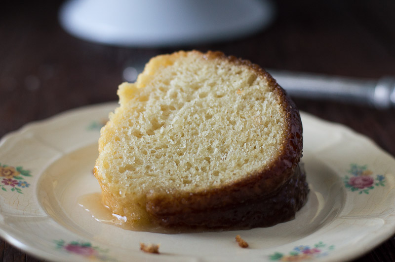 slice of cake on plate