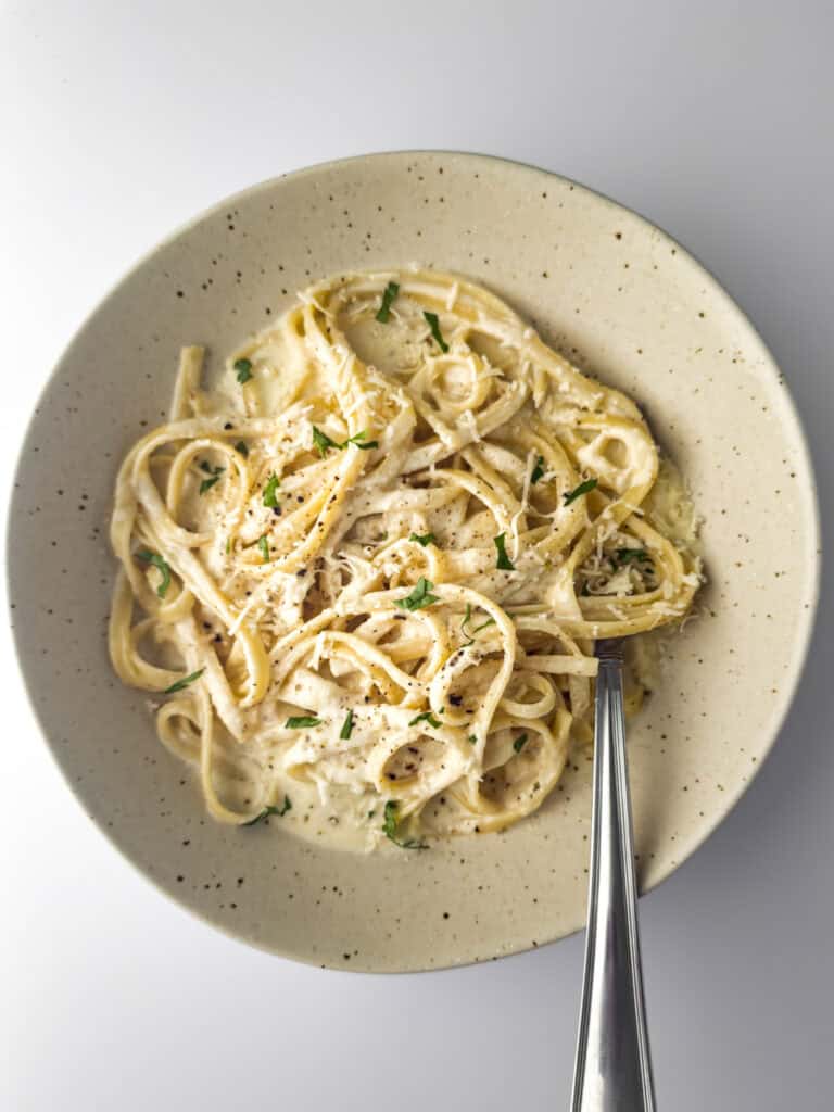 Creamy Havarti Cheese Pasta in bowl