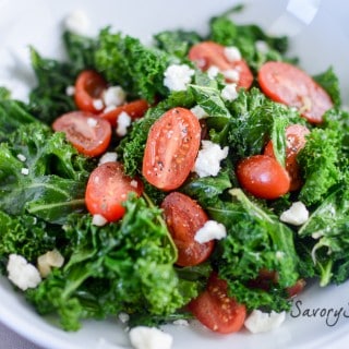 Kale and Tomatoes Sauteed in Garlic Brown Butter