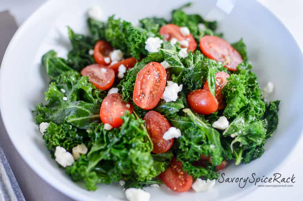 Kale and Tomatoes Sauteed in Garlic Brown Butter