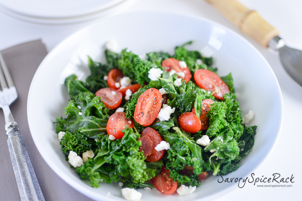 Kale and Tomatoes Sauteed in Garlic Brown Butter