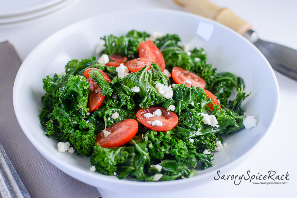 Kale and Tomatoes Sauteed in Garlic Brown Butter