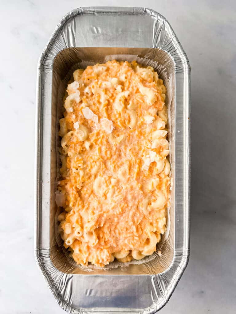 Frozen Mac and Cheese in Foil Pan