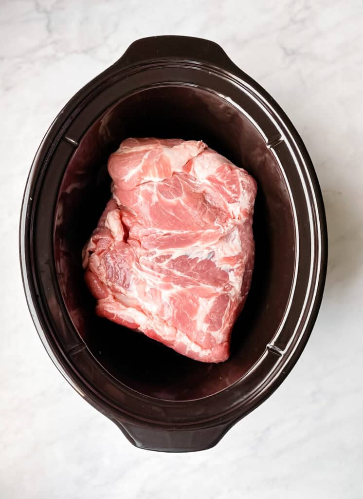 uncooked pork in slow cooker 