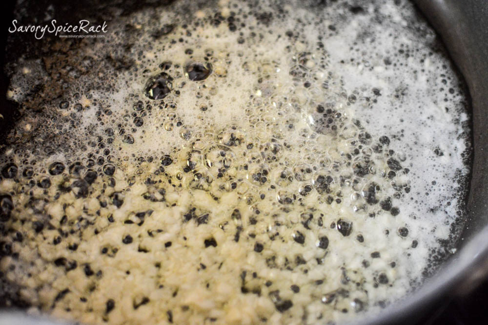 garlic cooking in butter
