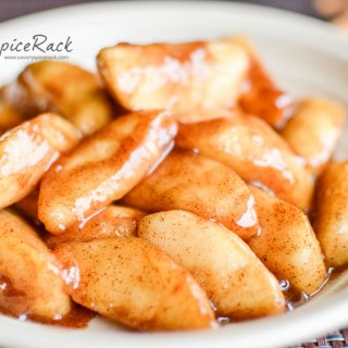 Brandied Cinnamon Apples in bowl.