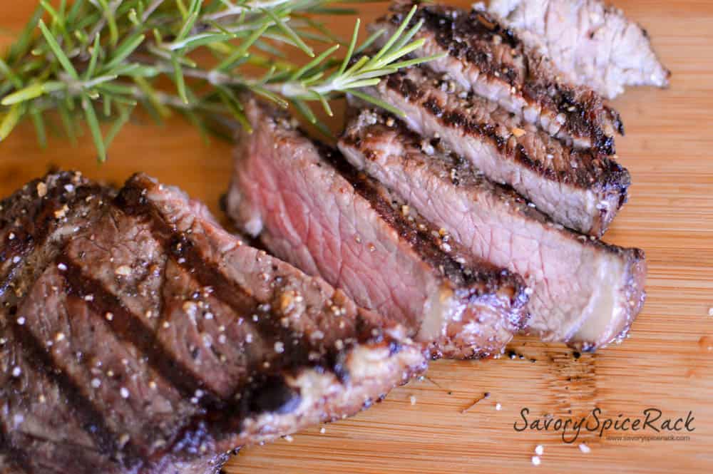 red wine rosemary garlic steak